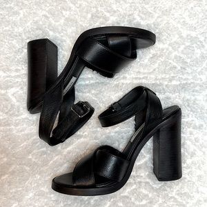 Steve Madden Leather Heels Size 6.5